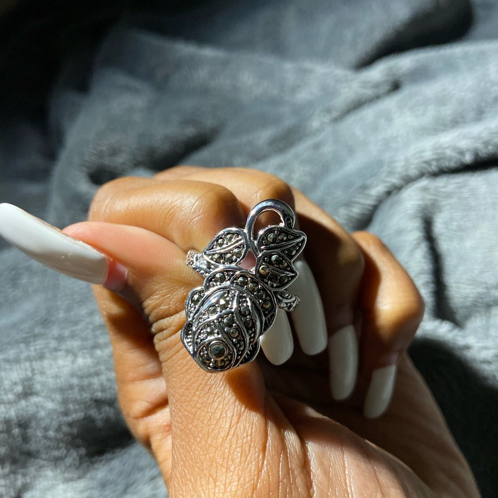 Rose silver ring